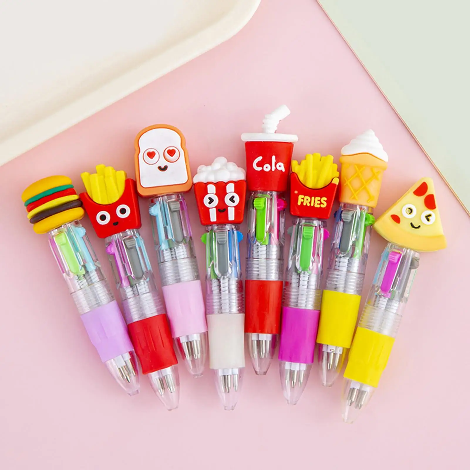 학생 젤 잉크 펜 쓰기용 4색 개폐식 젤 펜 10개 얼룩 방지 인체공학적 그립 부드러운 귀여운 문구