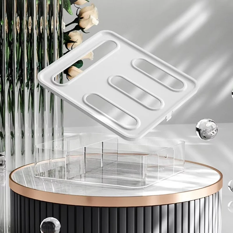 ABBO-Kitchen Wrap Dispenser Organizer Box For Cling Wrap, Sandwich Bags - Space Saving Drawer Insert For Home Organization