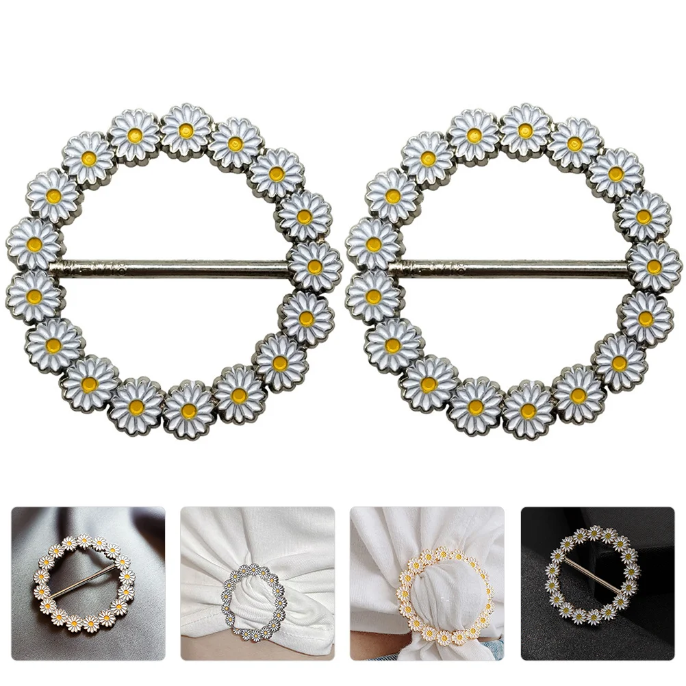 2 قطعة مشبك الخصر زر للوشاح الحريري تي شيرت شال الملابس الزاوية دائم مدمج وأنيق