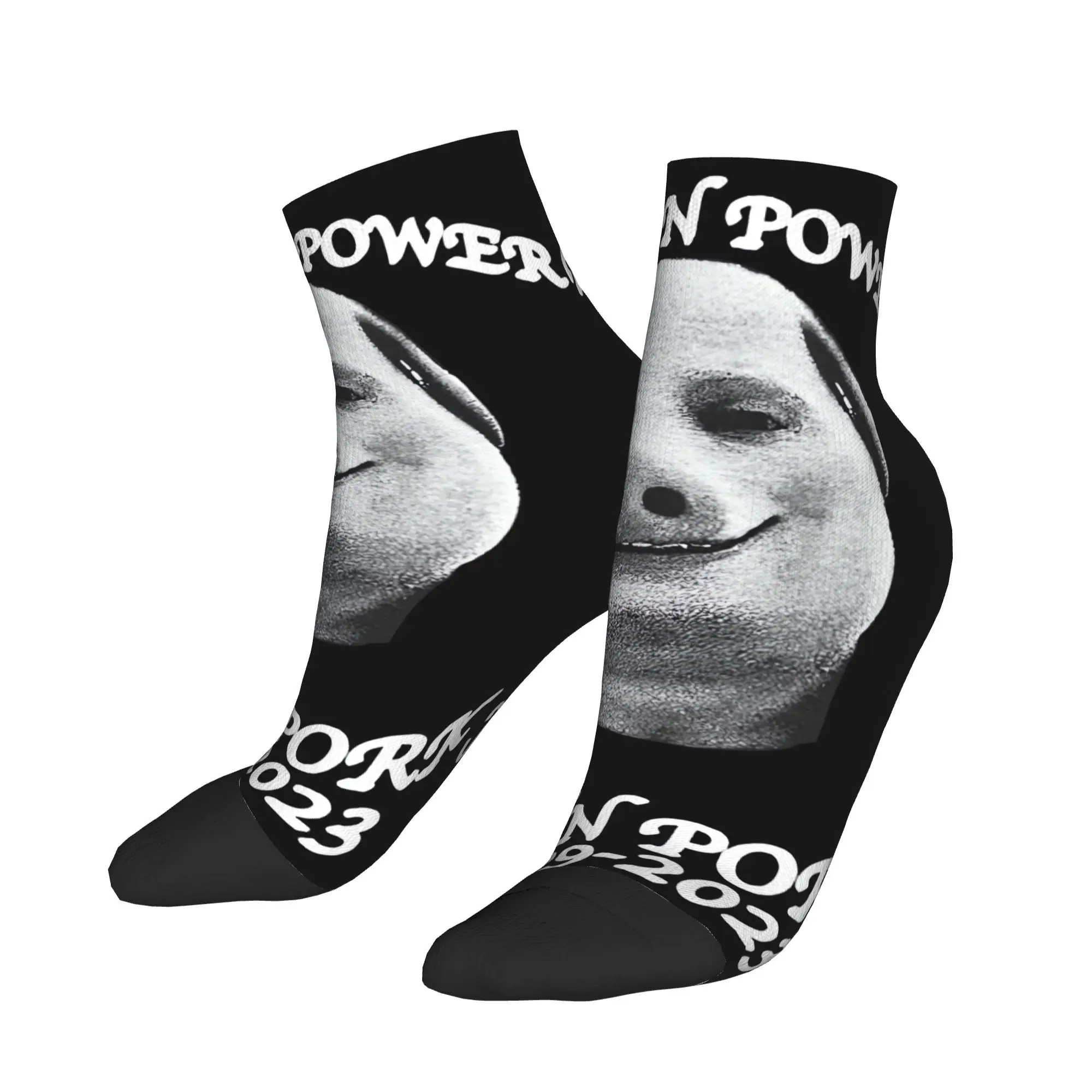 

John Pork Socks Printed Stockings Anti Slip Adults Men Socks Soft Spring Vintage Cycling Socks