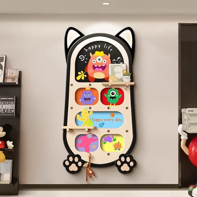 Cave Board Integrated Wall Hanging High End Entrance Dopamine Rack Multi Functional Wall Display Storage Hook