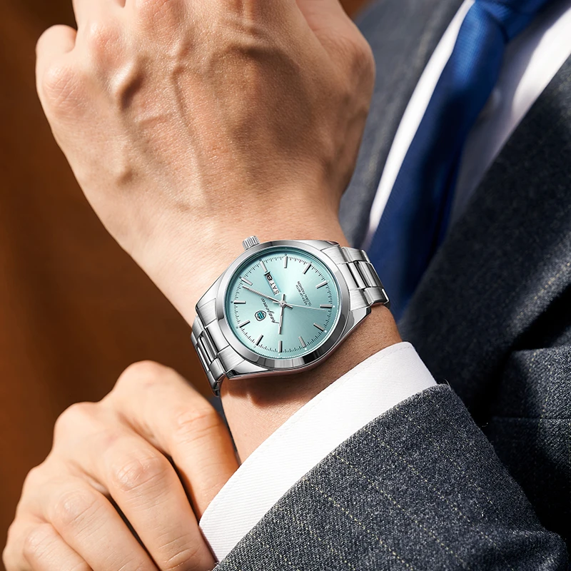 2025 nova cor explosiva relógio masculino aço inoxidável estilo de negócios luxo data semana movimento quartzo relógio pulso relogios masculino