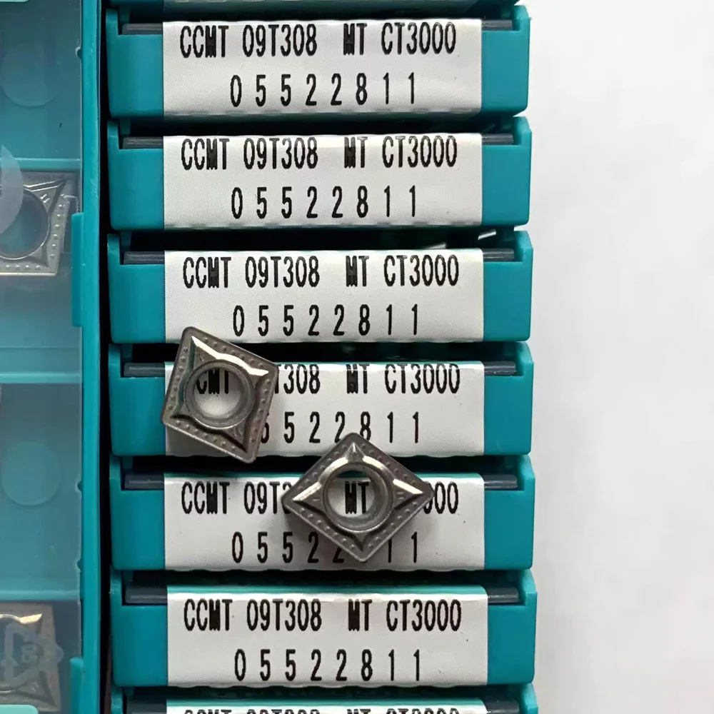 Frese per metalli originali Utensili per tornitura CNC CCMT09T304FG CCMT09T304MT CT3000 CCMT09T308MT TT8020 CCMT09T304PC TT9080 Inserto per tornio
