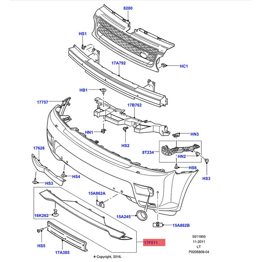 For Land Rover Range Rover Sport Autobiography 2010 2011 2012 2013 Car Front bumper Trailer Cover Guard Under Panel Body Kits