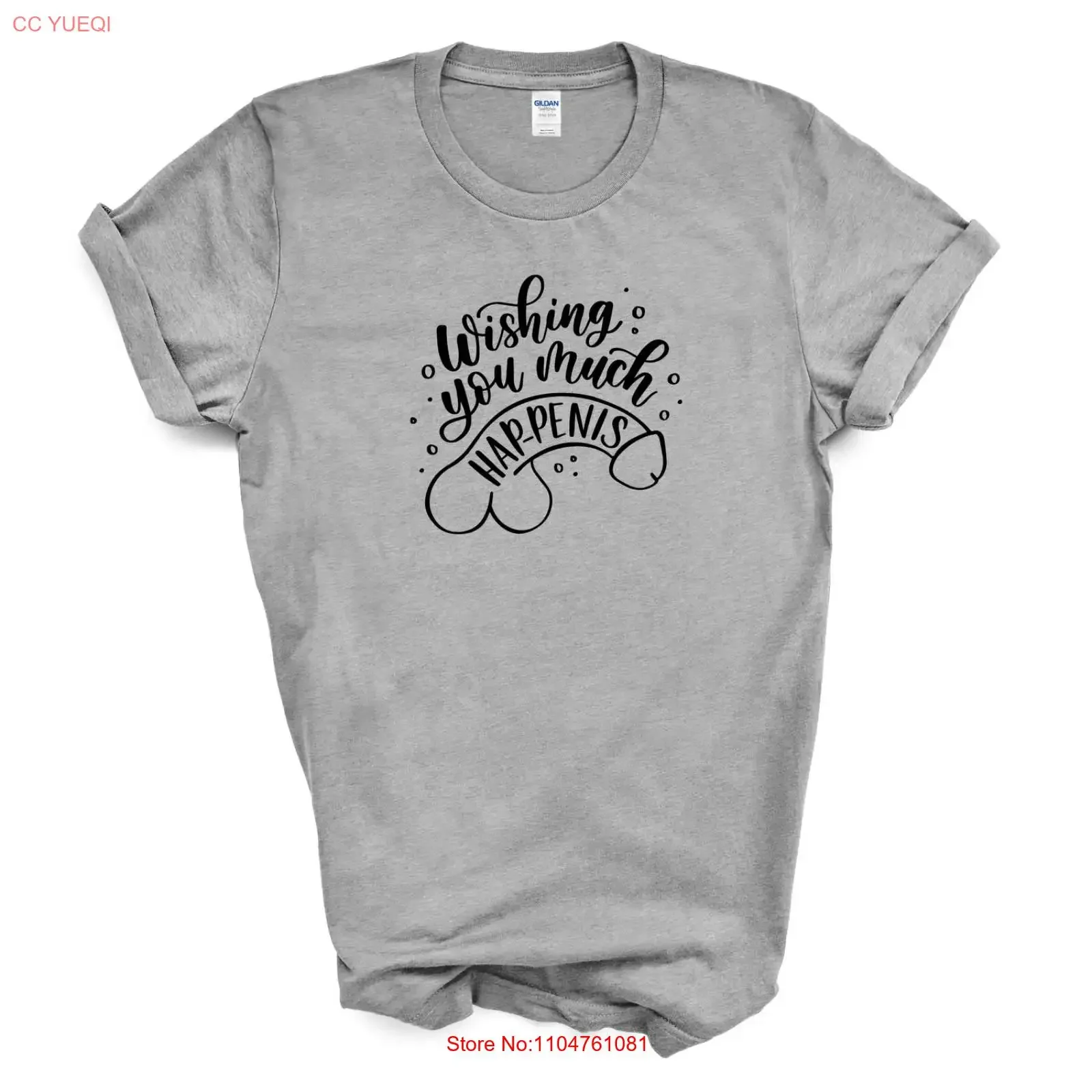 Camiseta con la frase 'Wishing You Much Happiness', estilo vintage, unisex, cómoda, ropa de diseñador de moda para hombre, versátil y elástica
