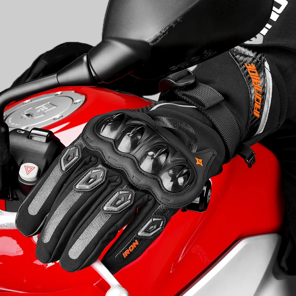 

Зимние мотоциклетные перчатки с сенсорным экраном, ветрозащитные перчатки для мотокросса, уличные противоскользящие перчатки с полным пальцем