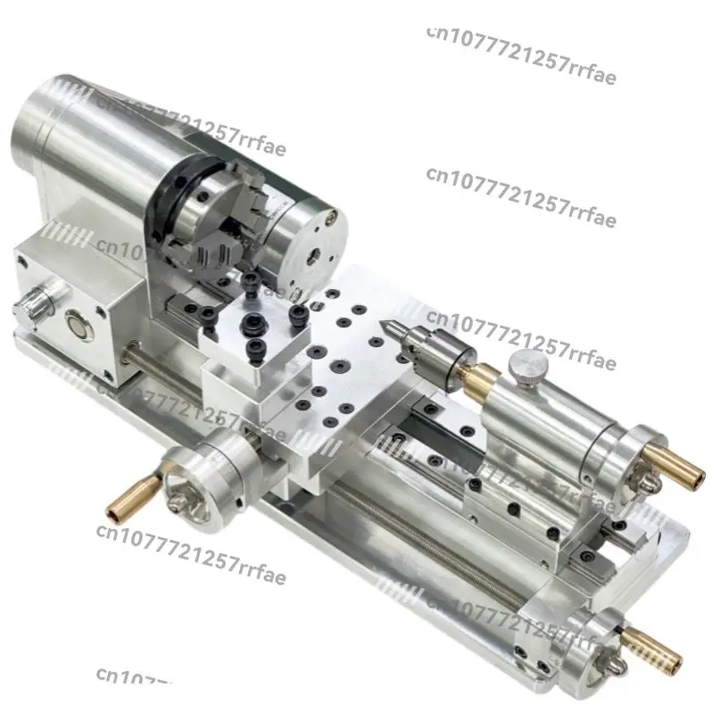 

DIY Mini Horizontal Lathe for Metal Woodworking Desktop Tools, AC220V Manual Lathe, BT50 Spindle, 4-station Tool Holder