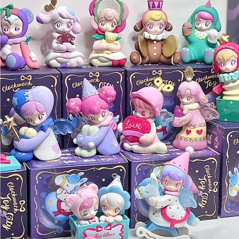 

Genuine AAMY Clockwork Toy City Series Blind Box Toys Kawaii Anime Action Figure Surprise Mystery Box Dolls Girls Christmas Gift