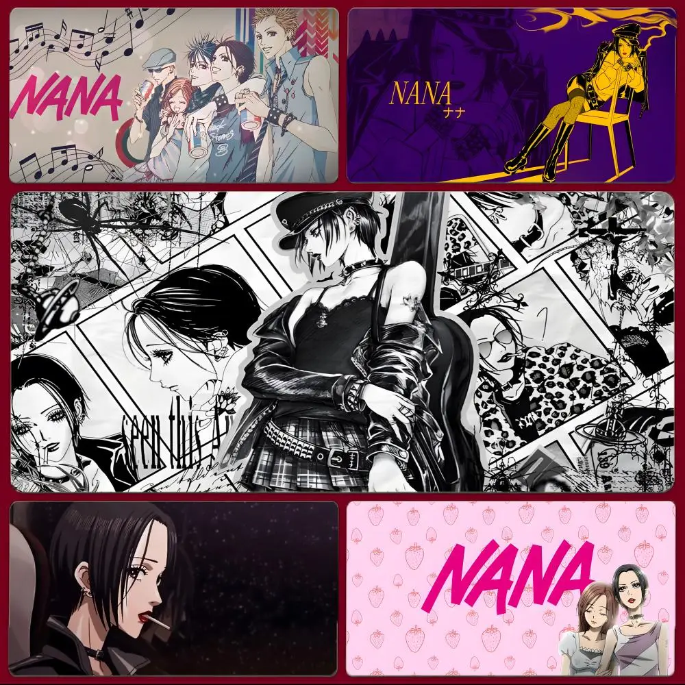 Romance Manga NANA Mouse Pad Large Gaming Mousepad with Stitched Edges Thickened Desk Mat PC