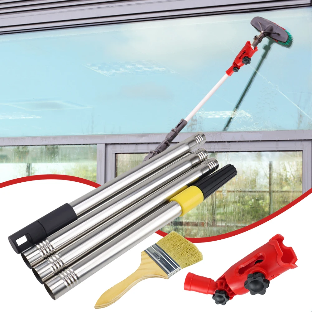 Multi-Angle Paint Brush Extender Retractable Paint Roller Extension Pole Detachable Telescopic Rod Cleaning Brush Extender Stick