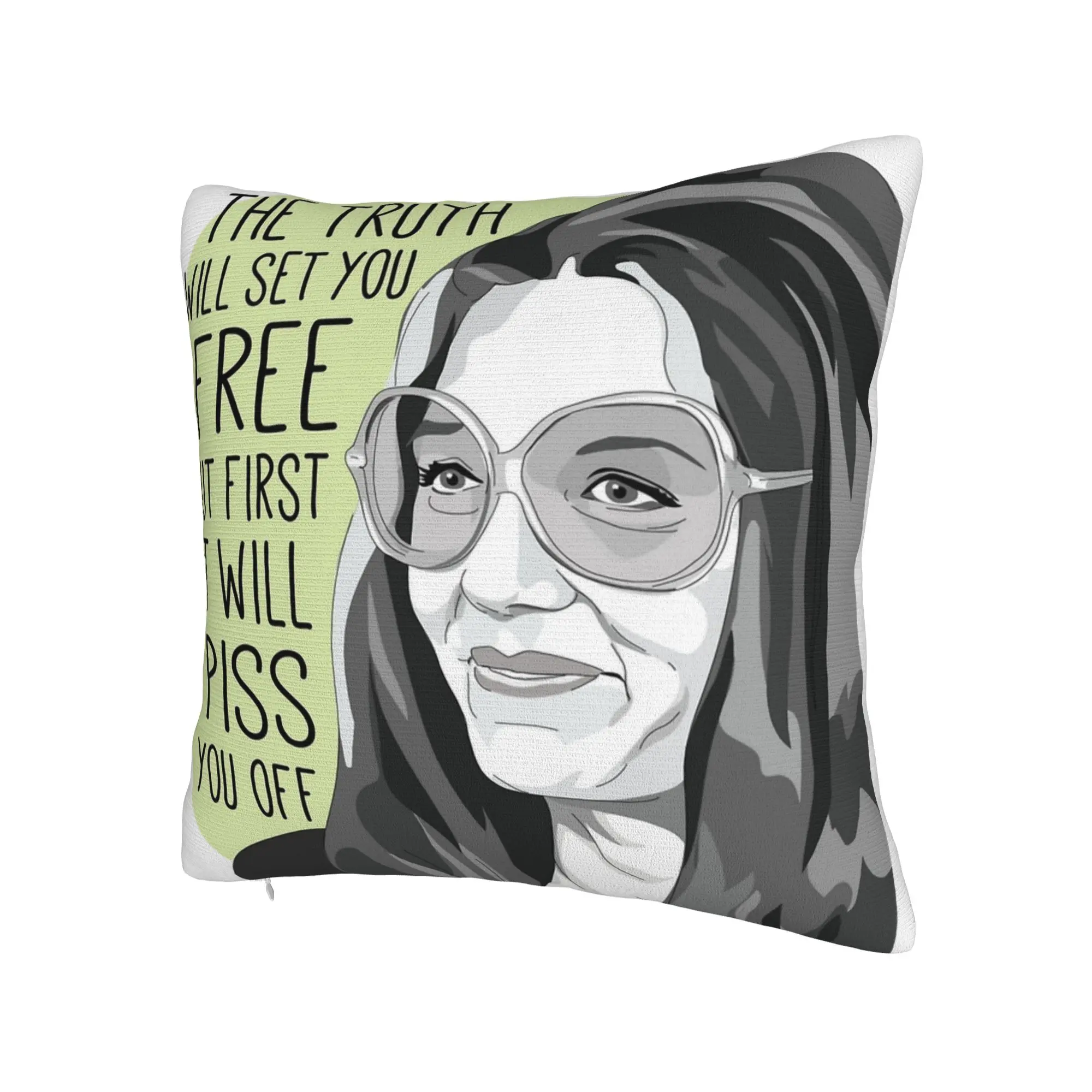 RIP Gloria Steinem  Pillowcases Merchandise Soft Cushion Cover Gift  Throw Pillow Case Cover Bedroom Multi Size
