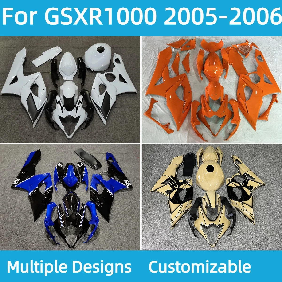 

New Style Fairing Kit GSXR1000 2005 2006 Motorcycle Body Parts Full Set Fairings for GSXR 1000 05 06
