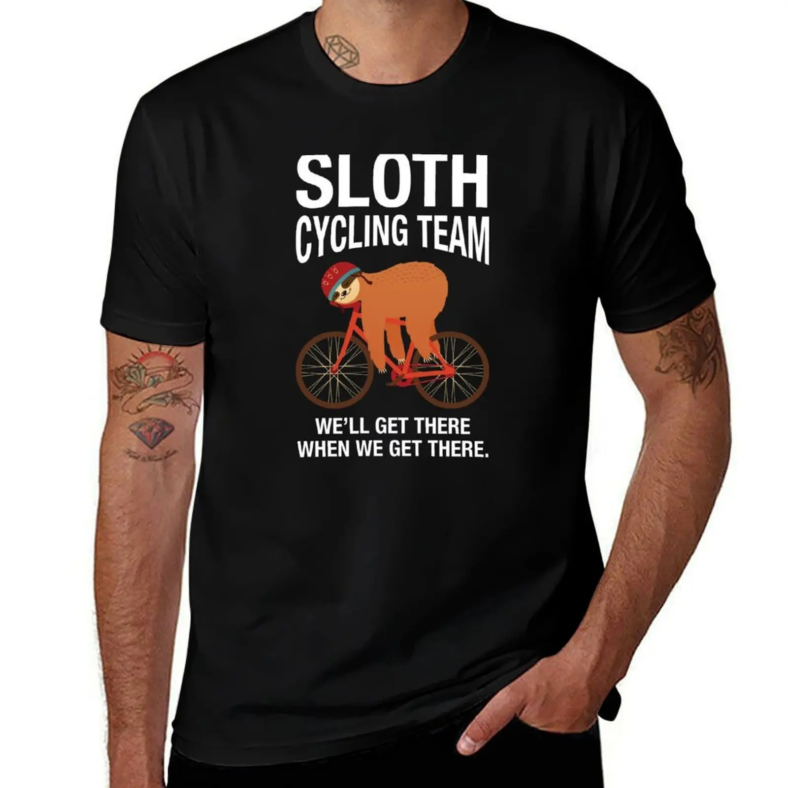 

Sloth Cycling Team - Lazy Sloth On Bicycle T-Shirt t shirts for man slim fit t shirt custom print T-Shirt