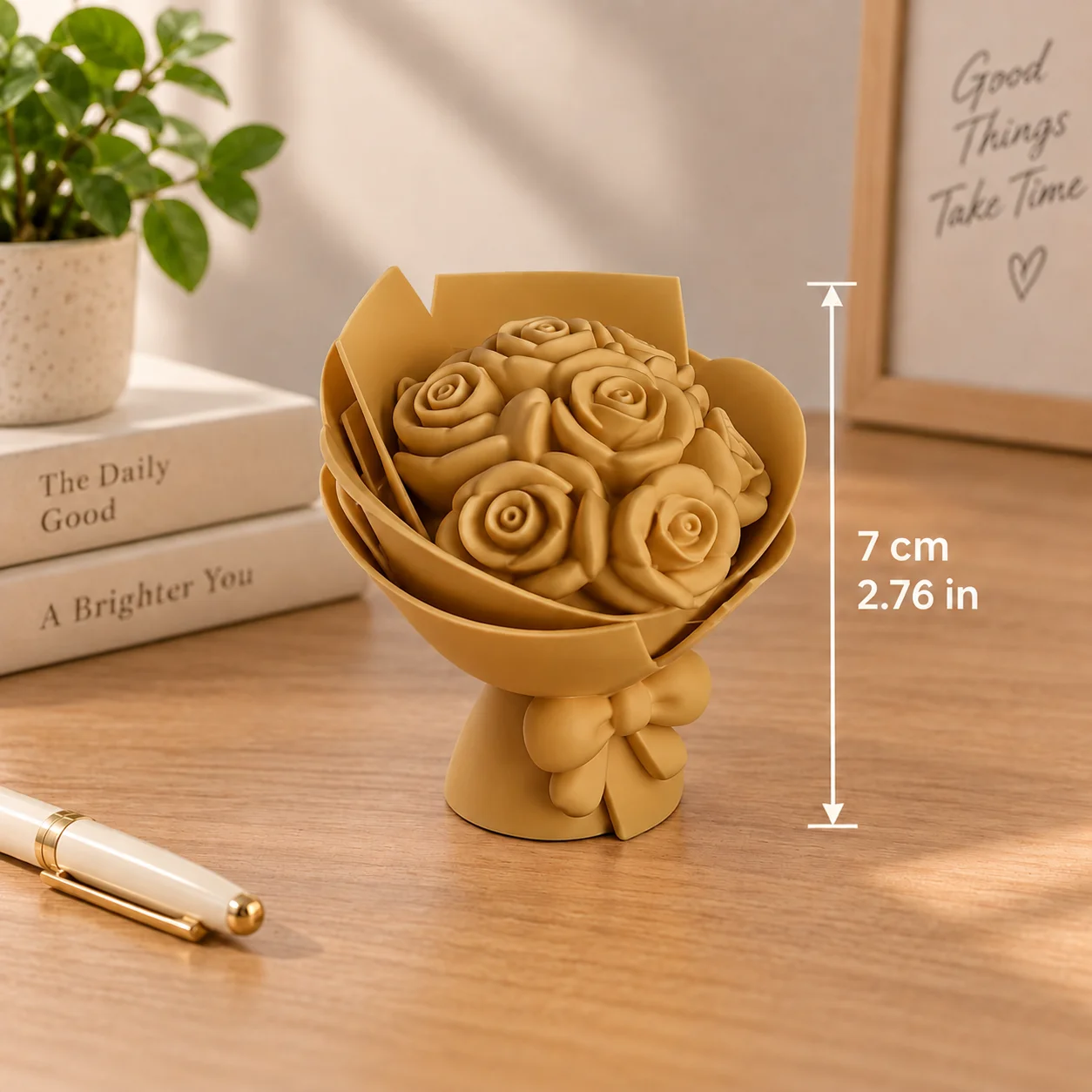Romantic Rose Bouquet Tabletop Decoration, with Exquisite Three-Dimensional Flower Design, Multi-Colored Home Decor, Suitable for Teacher's Day to Express Gratitude, Thanksgiving to Express Gratitude, and Valentine's D