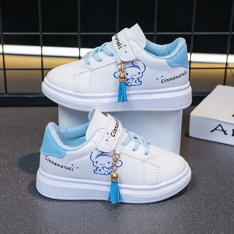 

Sanrio Girl Casual Sports Shoes Fashion Cute Cartoon Cinnamoroll Kid's Lovely Tassels Anti-Skid Sneakers Children Board Shoes