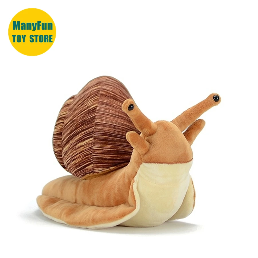 Realistic Snail High Fidelity Conch Plushie Escargot Snail Plush Toys Lifelike Animals Simulation Stuffed Doll Kawai Toy