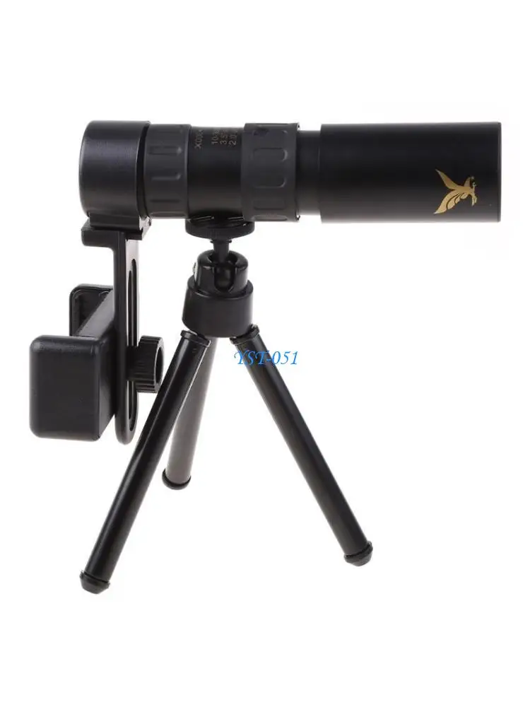 

E15A 10-300X40mm Super Telephoto Zoom Monocular Waterproof Monocular with Smartphone Adapter Tripod Camping Hiking