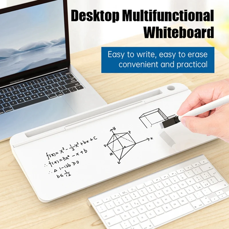 Desktop Keyboard Mini Whiteboard Writing Board Tempered Glass Business Office Erasable Note Memo Wrist Rest Board Easy Install