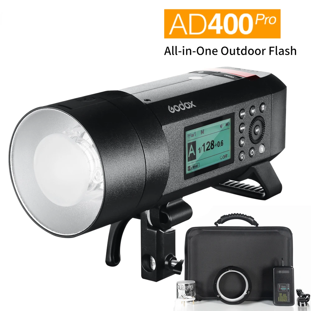 Godox AD400 Pro WITSTRO All-in-One Outdoor Flash AD400Pro Li-on Battery TTL HSS with Built-in 2.4G Wireless X System