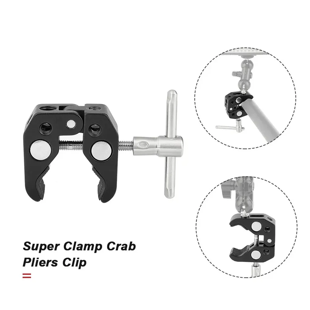 Super Clamp Camera Clamp Mount Multifunctional Monitor Mount Bracket Super Clamp With 1/4” Thread For Magic Arm