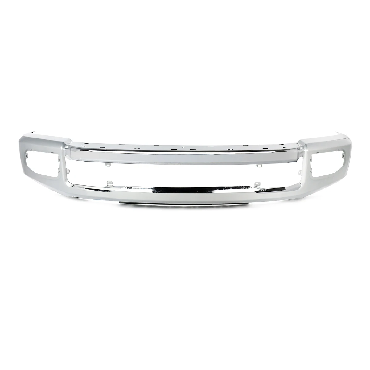 Modified For Ford F250 F350 Super Duty 2020 2021 2022 Bumper Splitter Lip Front Bumper Guard Assembly with Fog Light Hole Chrome