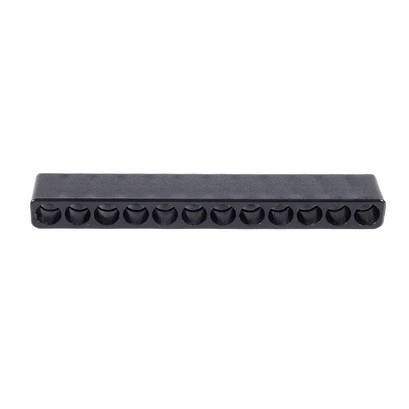 10pcs 12-Hole Screwdriver Bit Holder Box Block Black For Six Angle 6.35mm Handle