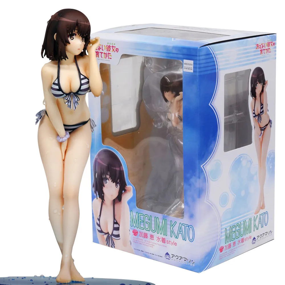 19CM Anime Megumi Kato Swimsuit Ver Figure Saekano How To Raise A Boring Girlfriend Pajamas Figure Action Figures Model Toys