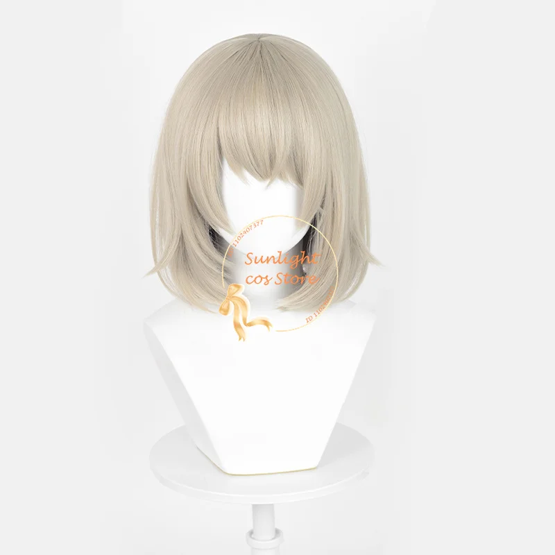 Anime Falin Touden Cosplay Wig 35cm Short Grey Gold Wigs Women Cosplay Anime Cosplay Wig Heat Resistant Synthetic Hair + Wig Cap