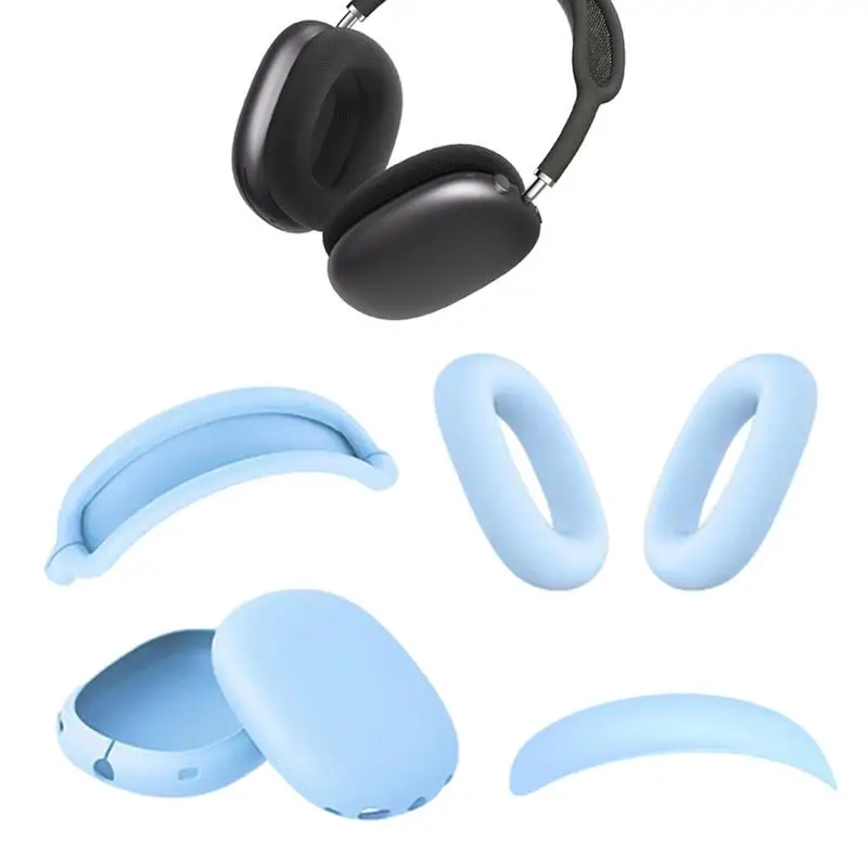 Headphone Headband Sleeve Protective Ear Pad Silicone Case Protective Silicone Sleeves Portable Impact Resistant Headphones