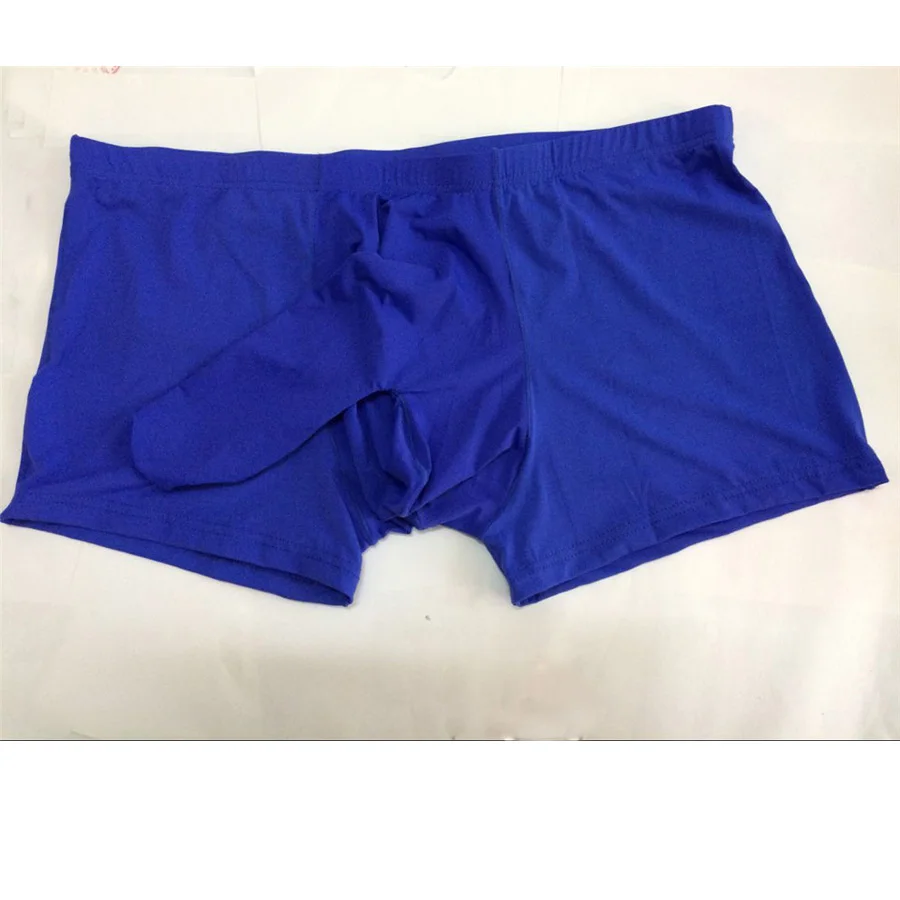 Homens Sexy Boxer Shorts, Masculino Pênis Tubo Boxershorts, Calcinha de Seda Gay, Roupa Interior Elefante, Cuecas masculinas