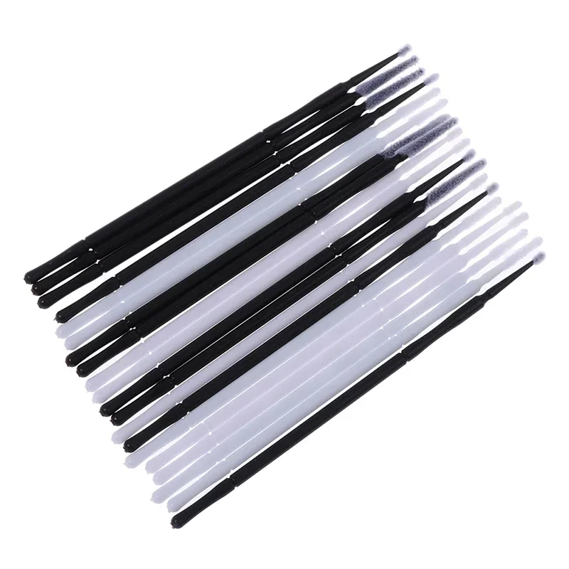100 Stuks Professionele Wegwerp Wimperverlenging Micro Borstel Applicator Make Up Mascara Wattenstaafje Borstels Wattenstaafje make-up kwasten