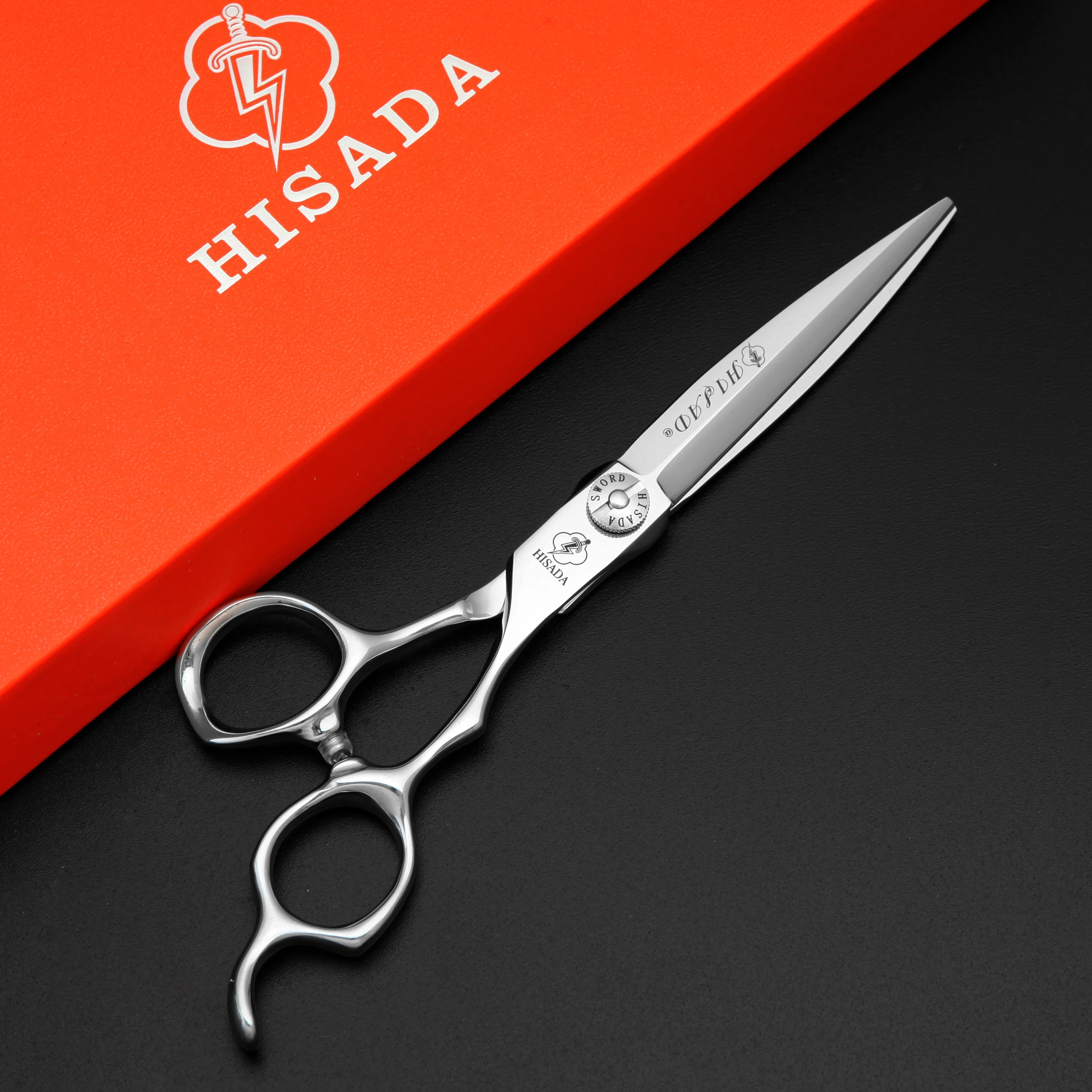 

HISADA Japanese handmade VG10 scissors barber scissors 6.0/6.5/7.0 inch Yellow scissors set professional hairdressing scissors