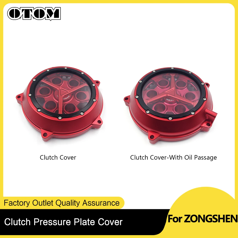 

OTOM Motorcycle Engine Modified Transparent Clutch Cover Accessories For ZONGSHEN NC250cc BOSUER KAYO K6 T6 KEWS K16 K18 AVANTIS