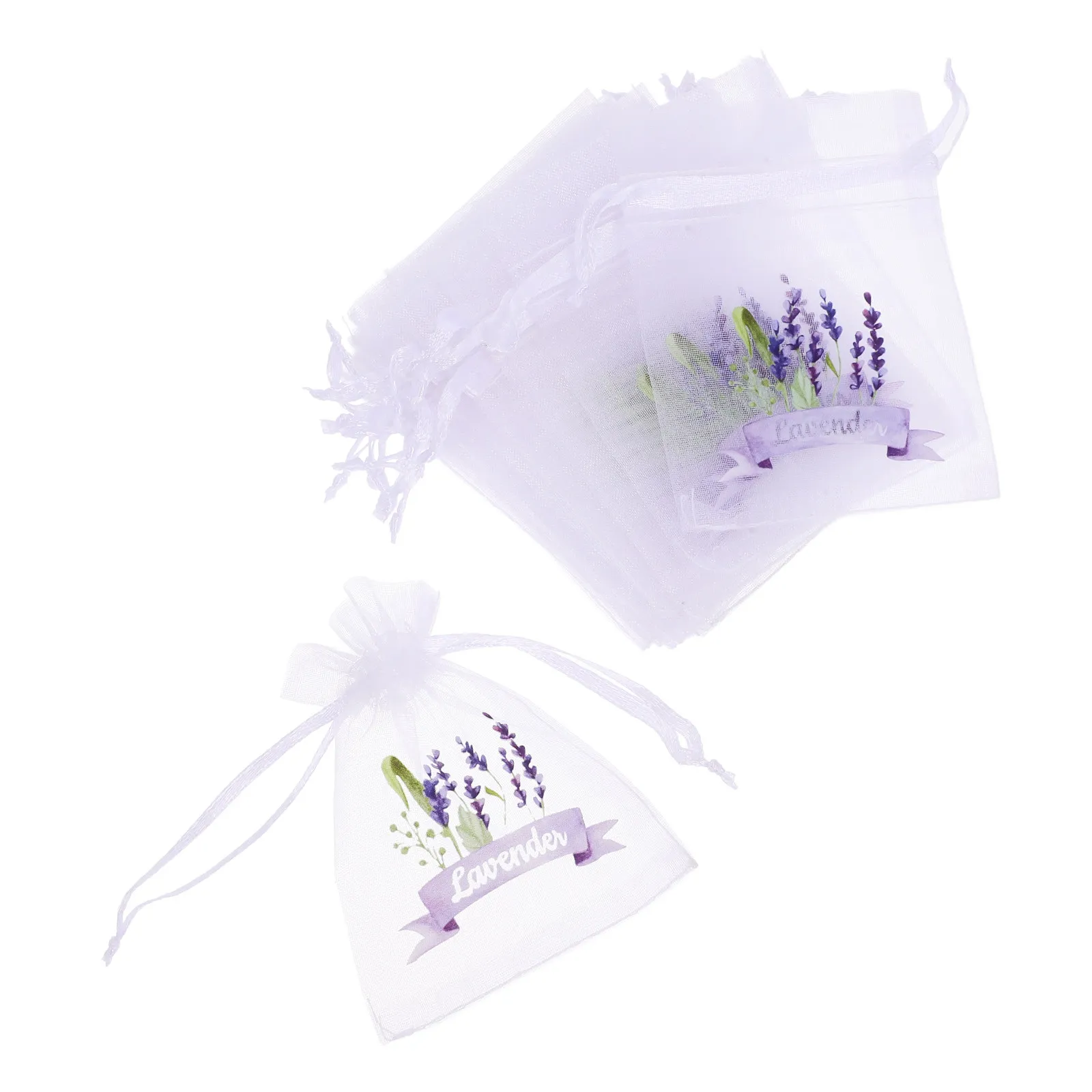 20Pcs Empty Mesh Sachet Bags Drawstring Lavender Pouches for Aromatherapy Sachets Wardrobe Fresheners Closet Deodorizers Gauze