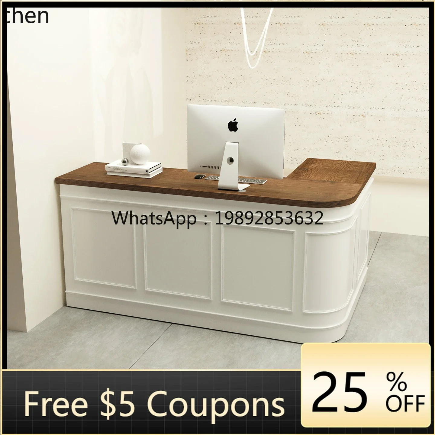 simple cashier counter clothing store paint bar milk tea barber shop front desk reception