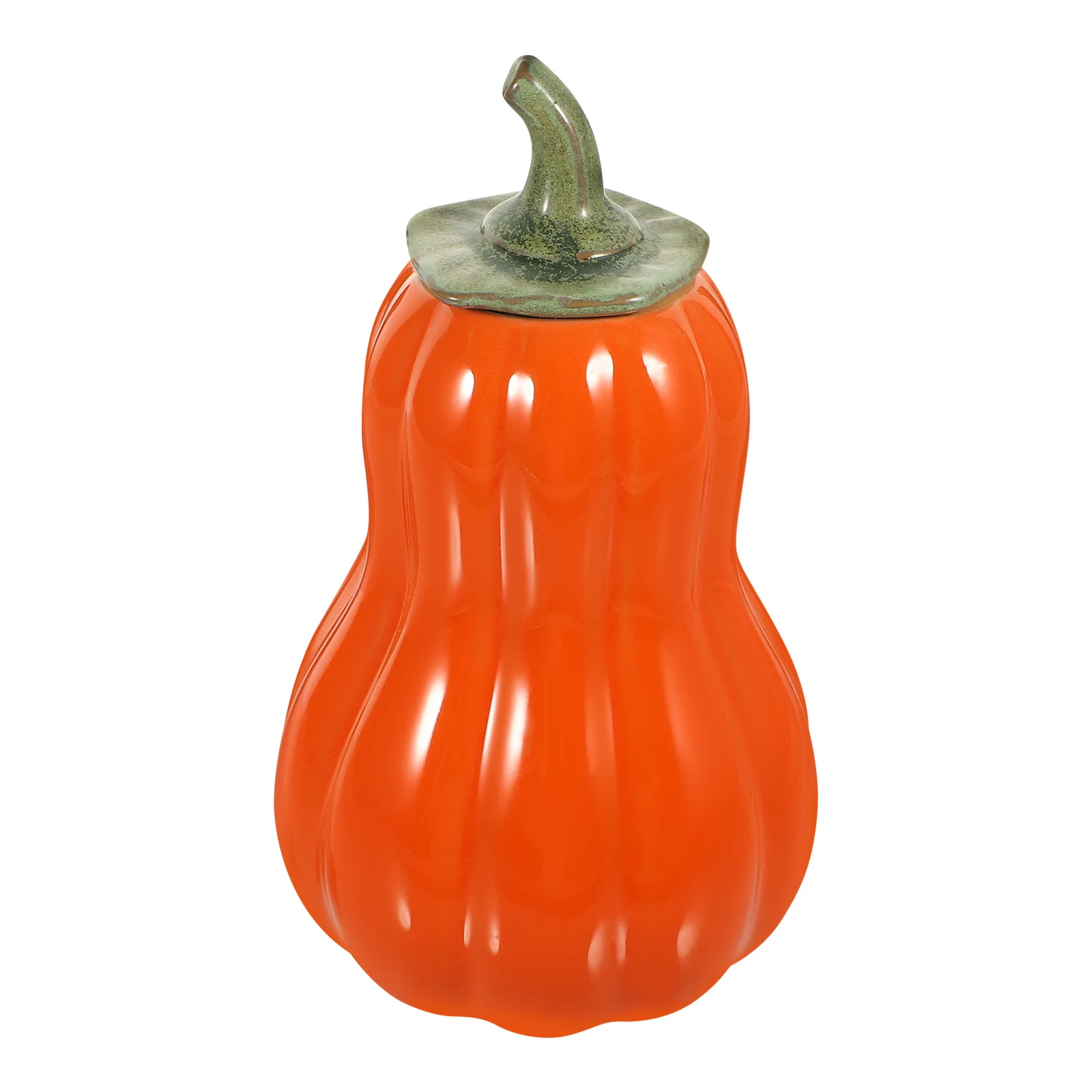 

Pumpkin Shape Ceramic Jar Sealed Container Candy Holder Sturdy Tea Canister Kitchen Storage Decor Ceramic Tea Canister