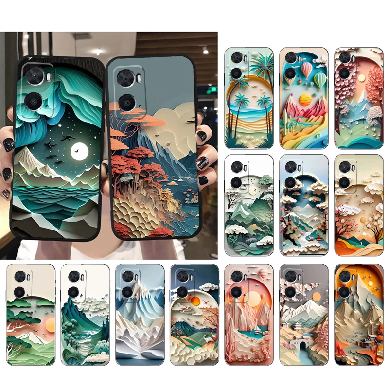 حافظة هاتف فنية للمناظر الطبيعية لهاتف OPPO Realme 10 Pro Plus GT 2 Pro X2 Pro XT C25S 8 7 6 Pro 6i GT Master C3 C21 C21Y X3 SuperZoom #3