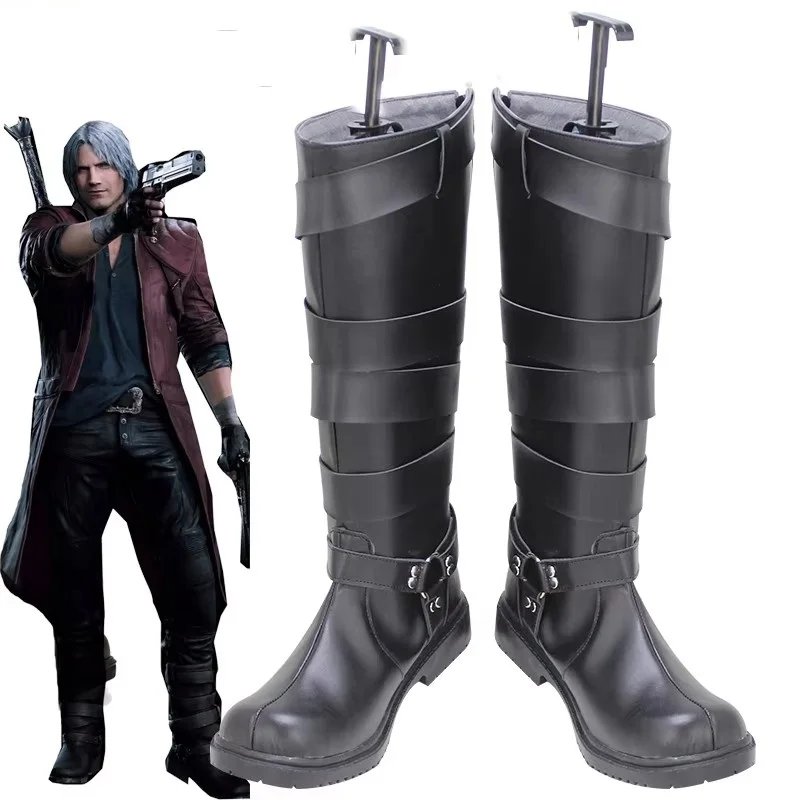 

Tony Redgrave Dante Cosplay Shoes Movie PU Leather Boots Halloween Cosplay Tony Redgrave Dante Prop Custom Made Shoes