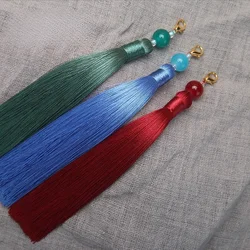 5pcs/lot 15cm Lobster Buckle Tassels Hairpins Fashion Accessories Fan and Jewelry Pendants. Earring Charms