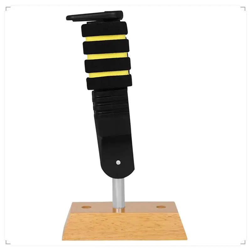 

Solid Wood Base Gravity Automatic Lock Wall Piano Hanger Ukulele Electric Wood Guitar Display Stand Black & Yellow Stripes