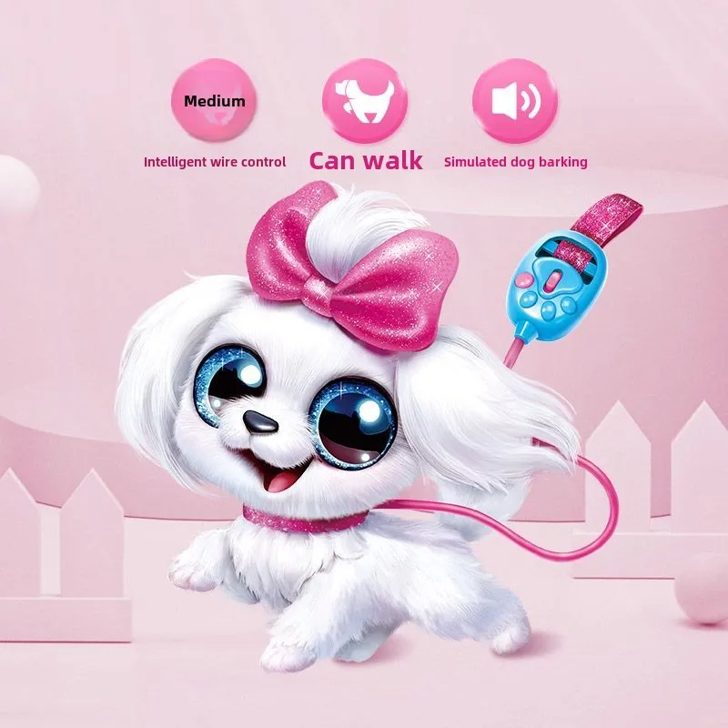 Children's Dog Walking Toys Will Be Called Simulated Electric Plush Cute Pet Electronic Dog Girl Gifts