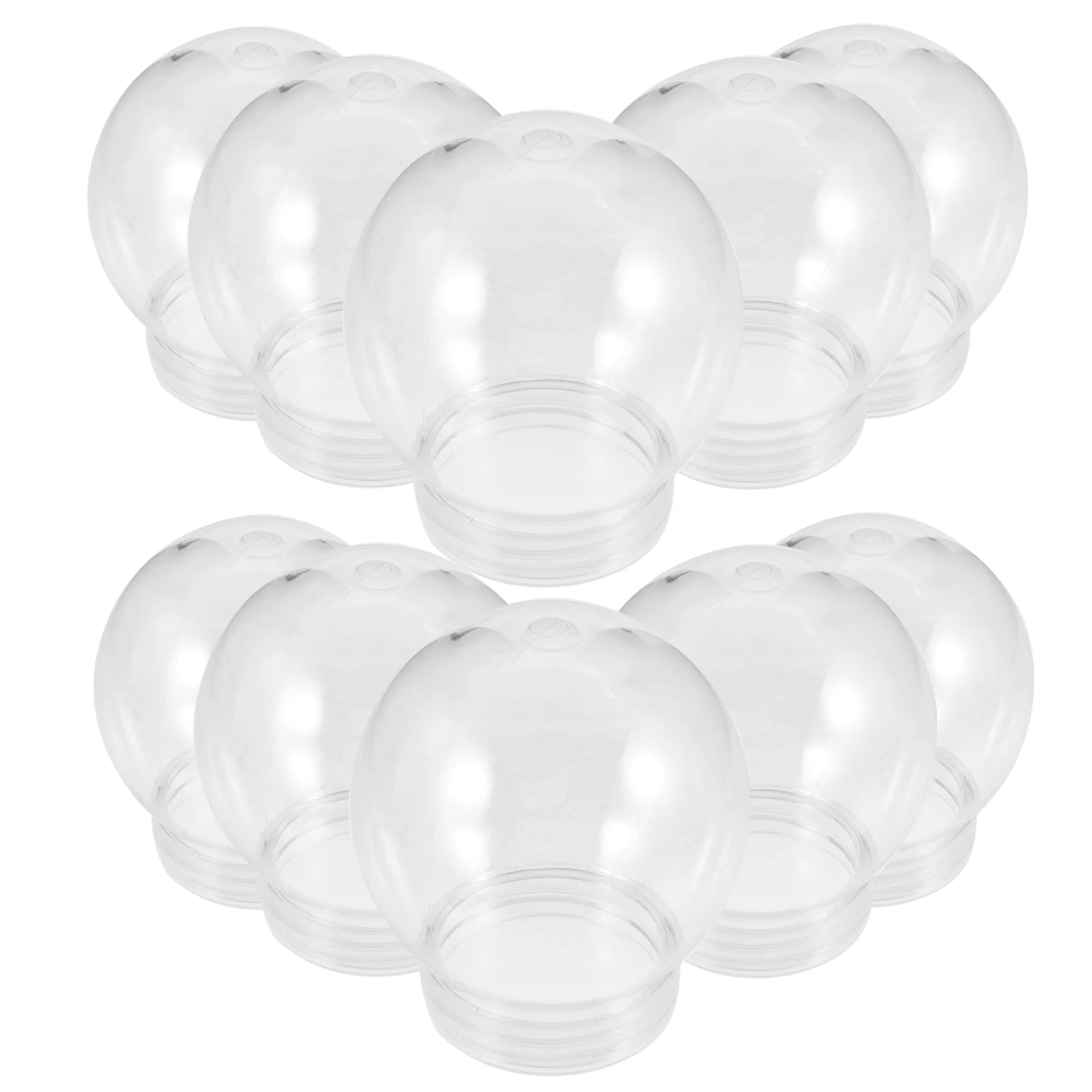 

10 Pcs DIY Transparent Plastic Water Ball Snowball with Screw Cap 10pcs (300ml Cap) Globes Clear Liquid Prop Office Snowballs