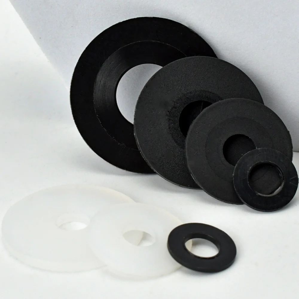 أبيض أسود البلاستيك النايلون شقة غسالة M2 M2.5 M3 M4 M5 M6 M8 M10 M12 M14 M16 M18 M20 M22 M24 طائرة فاصل العزل طوقا الدائري #4