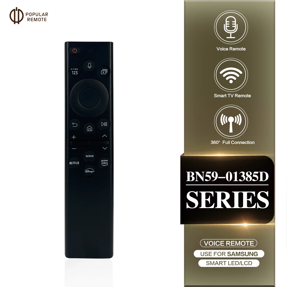 BN59-01385D Voice Remote Replacement Control for Samsung Smart TVs Compatible with Neo QLED Frame Crystal UHD Series NO Solar