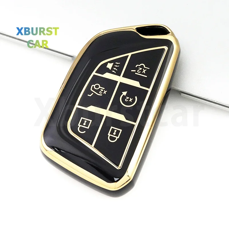 5/6 Buttons TPU Car Key Case Cover For Cadillac CT4 CT5 CT4-V C8 Corvette 2018 2019 2020 2021 Shell Fob Accessories