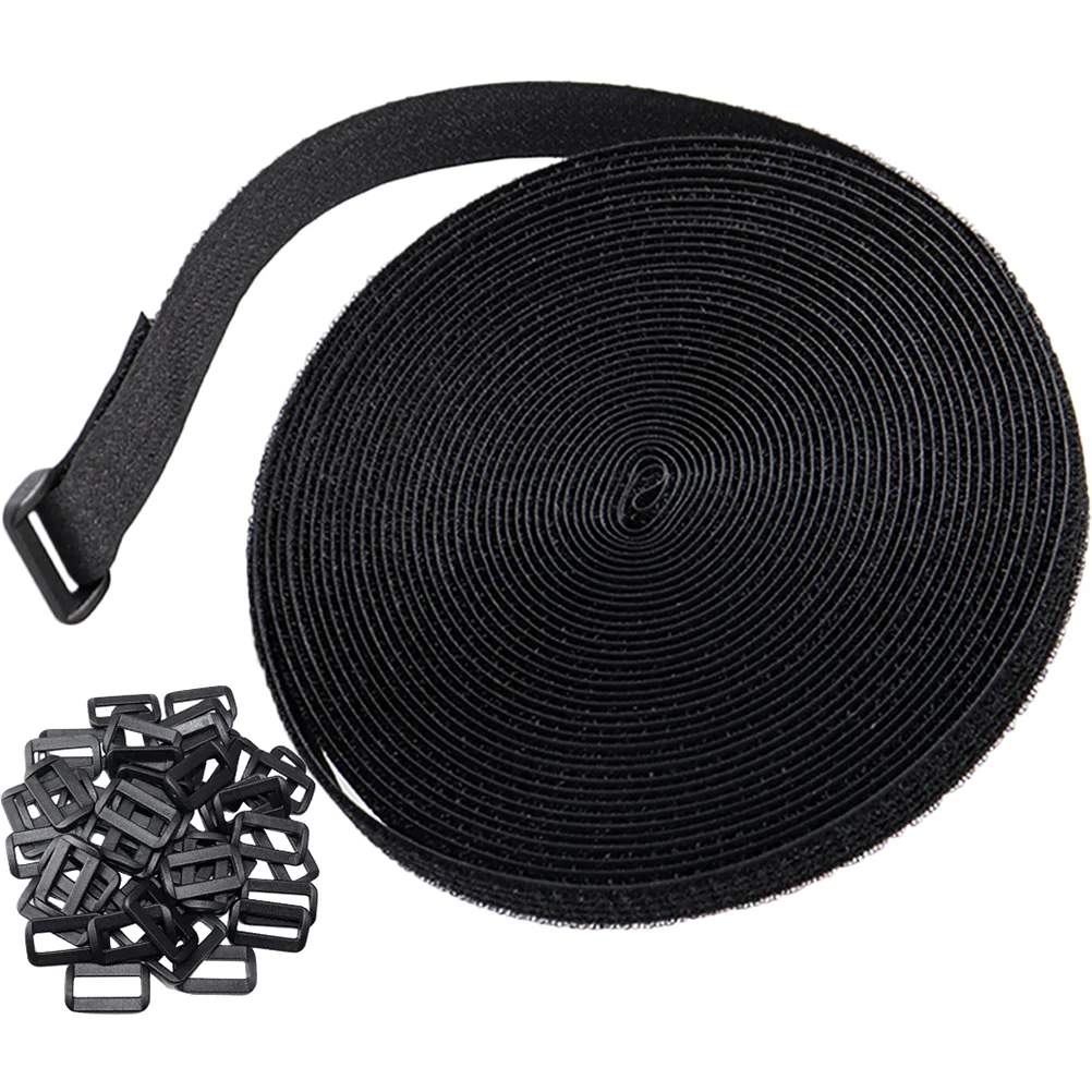 Cable Straps Tie Reusable Wire Ties with Buckles Polyester Blend Hook and Loop Nylon