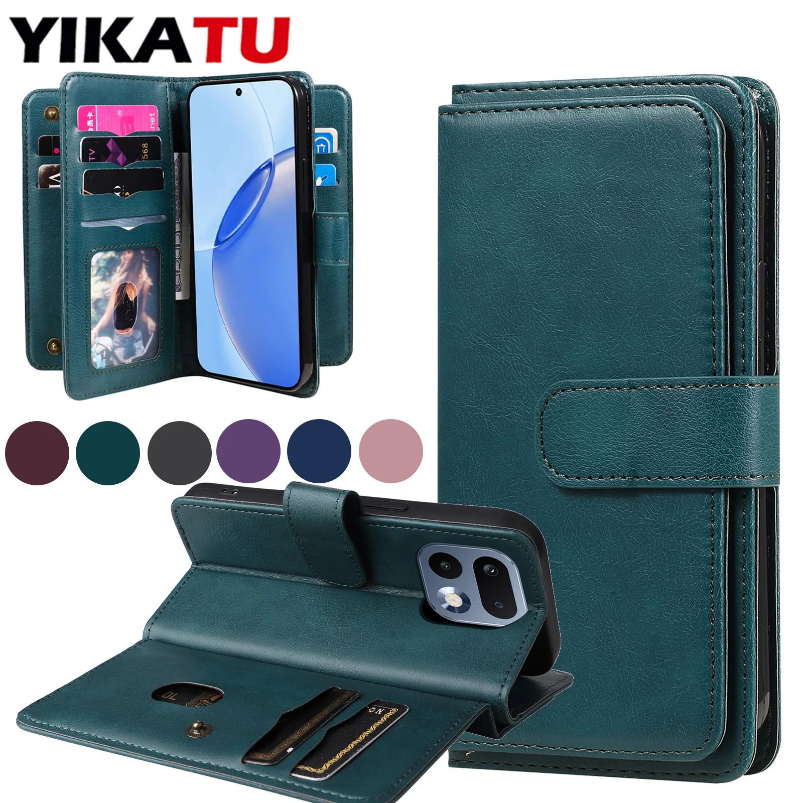 

Wallet Case For OPPO Realme 60 9 13 12 Pro Plus 11X 11 10 9i C67 C63 C61 C33 C30 C25 C21 C20 C15 C12 C11 Leather Card Slot Coque