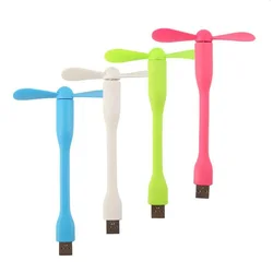 Creative USB Fan Flexible Portable Mini Fan and USB LED Light Lamp For Power Bank & Notebook & Computer Summer Gadget New