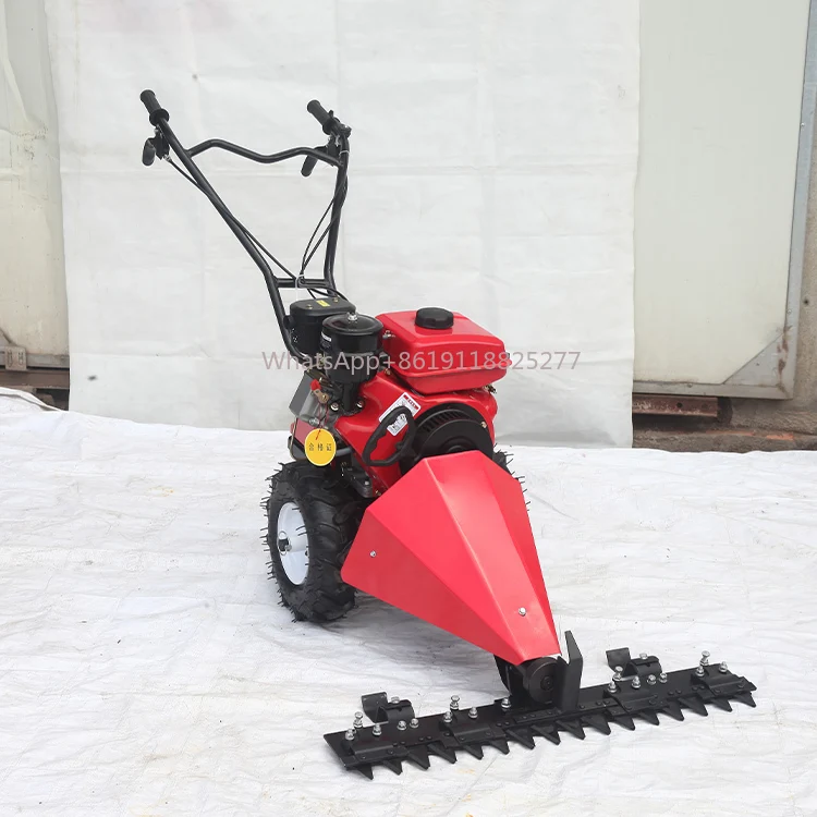 Hand push gasoline lawn mower, school weed cleaning lawn mower, orchard greenhouse multi-function hoeing machine