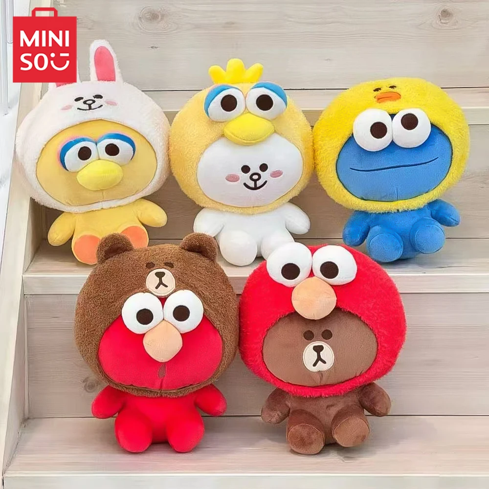 

MINISO Brown Bear Collaboration Plush Toy Cute Stuffed Doll Cartoon Character Collectible Gift for Fans